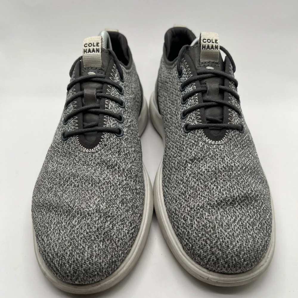 Cole Haan Grand Plus Essex Mens Gray Knit Sneakers Shoes 8.5 Street Casual